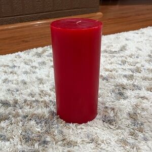 Red Pillar Candle